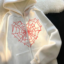 Printed Zip Hoodie