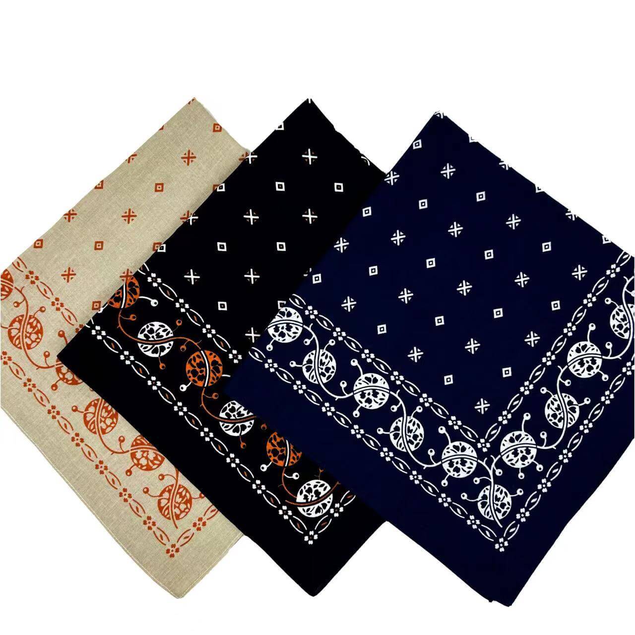 Vintage Printed Square Scarf