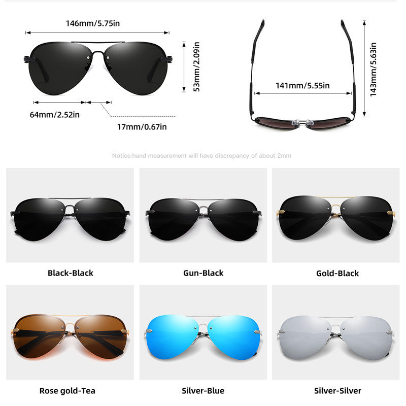 Rimless Polarized Sunglasses